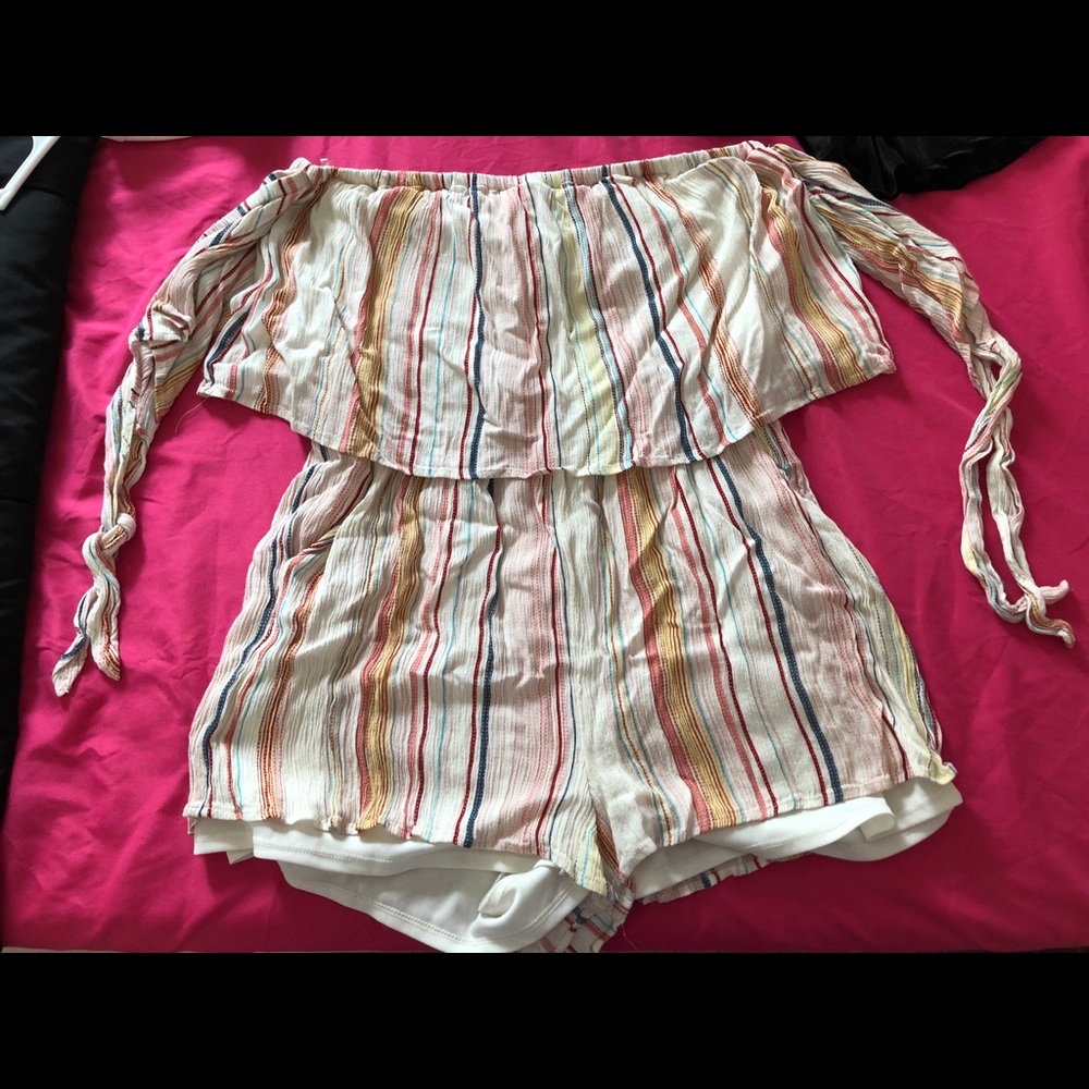Striped Romper - Picture 2 of 2